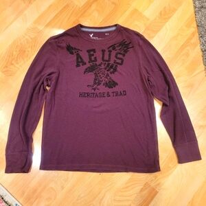 American Eagle AE Men's Long Sleeve Thermal Shirt Size XL Vintage Fit